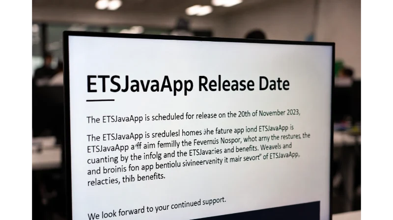 ETSJavaApp Release Date